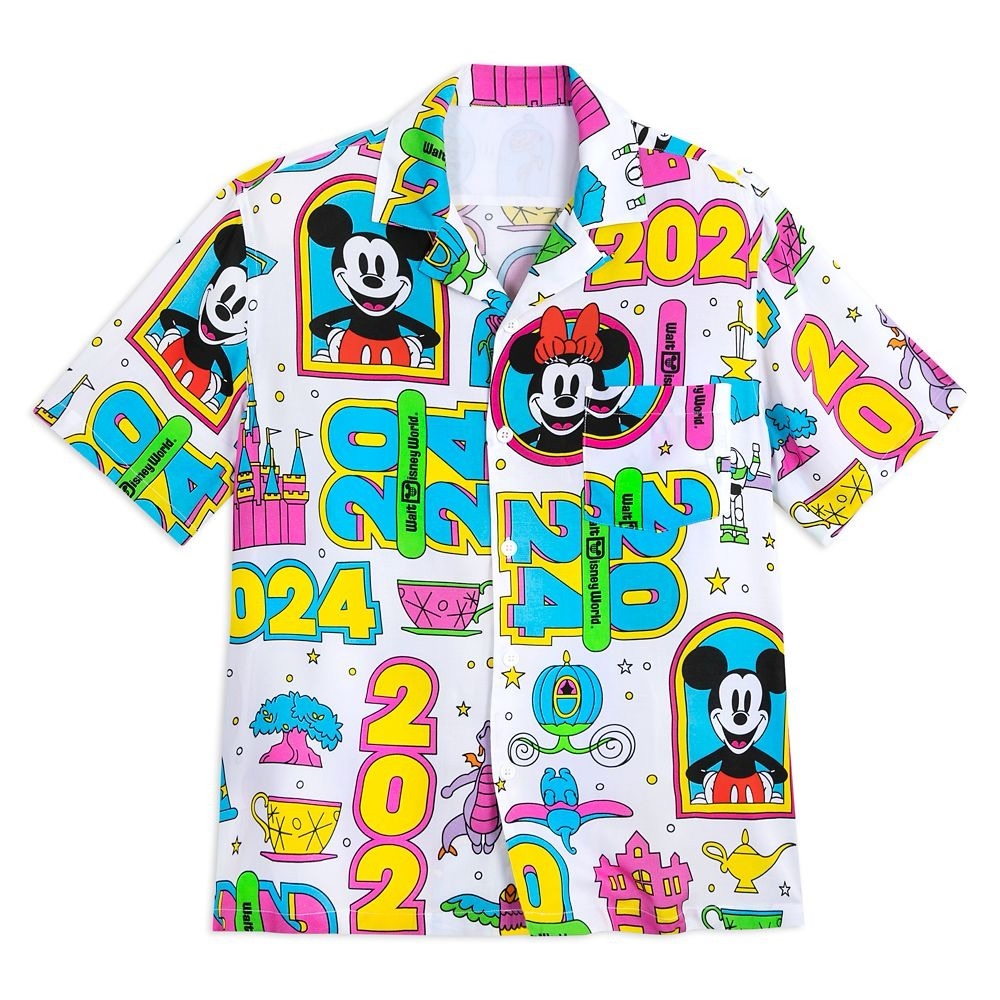 NWT Disney Adult Shirt 2024 Walt Disney World Mickey Button Down Small